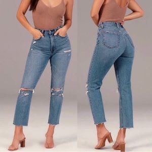 Abercrombie & Fitch Blue Straight Leg Jeans